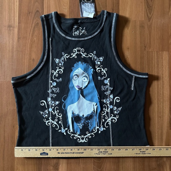 NWT Corpse Bride Emily Ribbed Girls Crop Tank Top size 2X - Picture 4 of 7